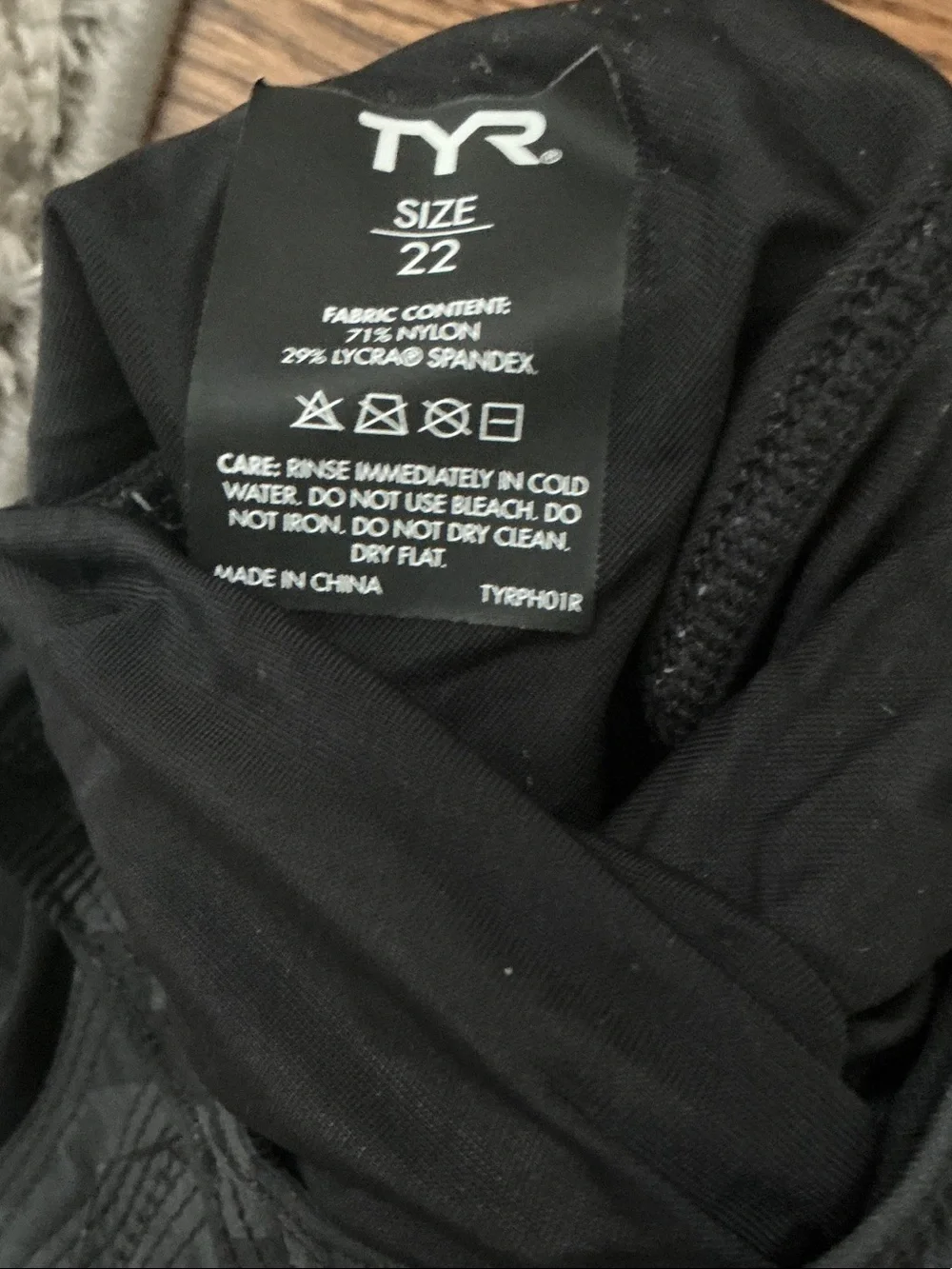 TYR Black Camo tech suit